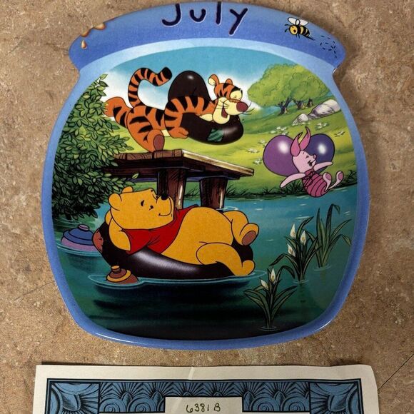 The Bradford Exchange Other - NWOT: Bradford Exchange Winnie The Pooh July Calendar Plate with Certificate